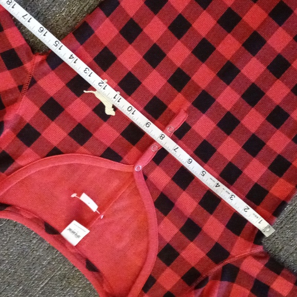 🆕️ 💋PINK VS💋 - Red/Black Plaid Pajama Lounge Onesie - Picture 12 of 15